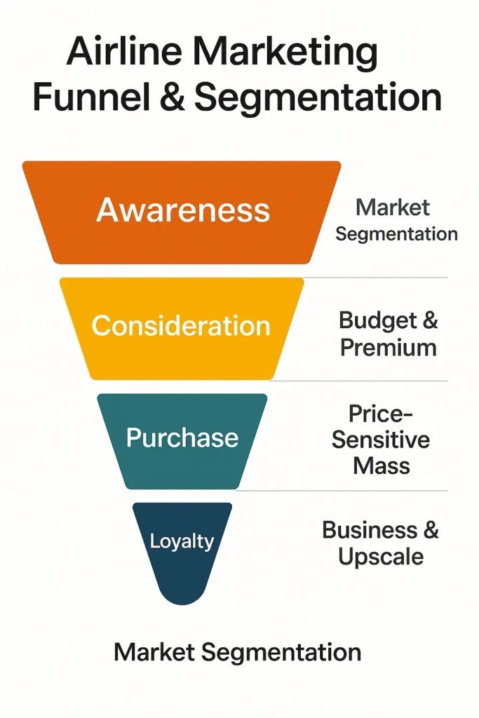 Marketing funnel for airline industry