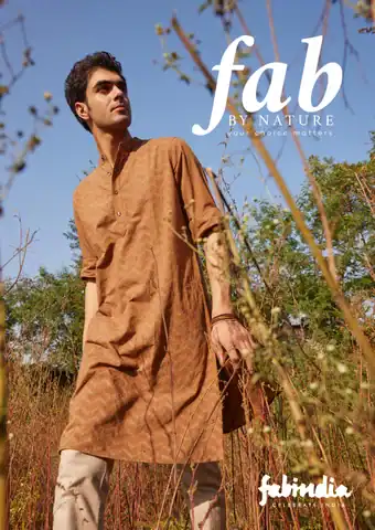 Man showcasing the Fab by nature campaign by Fabindia