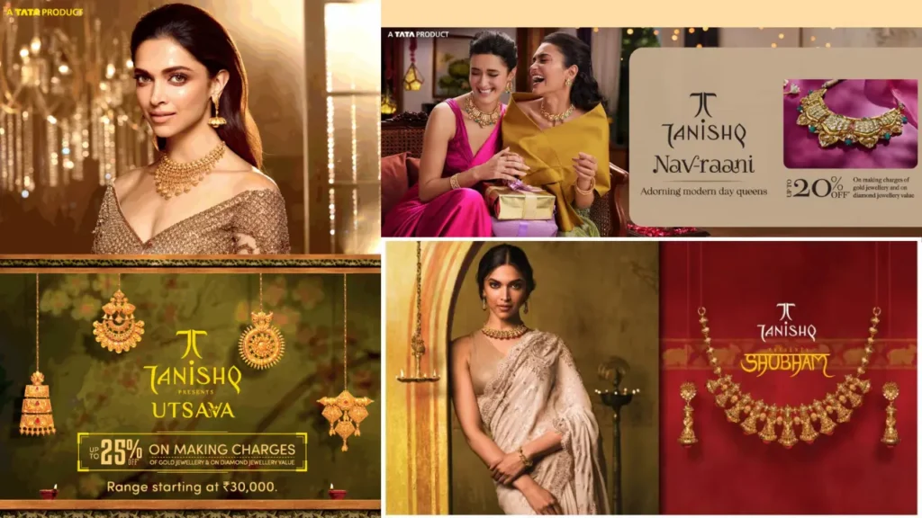 Tanishq brand campaigns collage